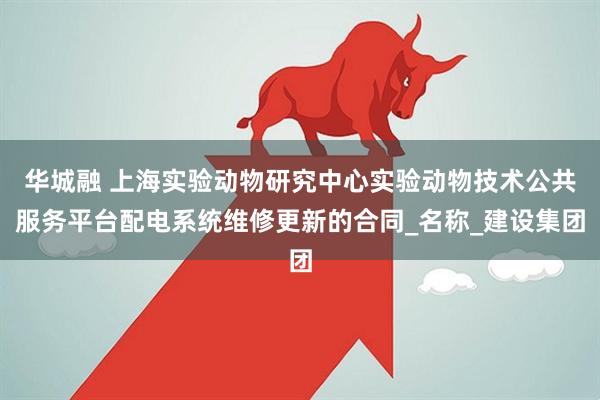 华城融 上海实验动物研究中心实验动物技术公共服务平台配电系统维修更新的合同_名称_建设集团