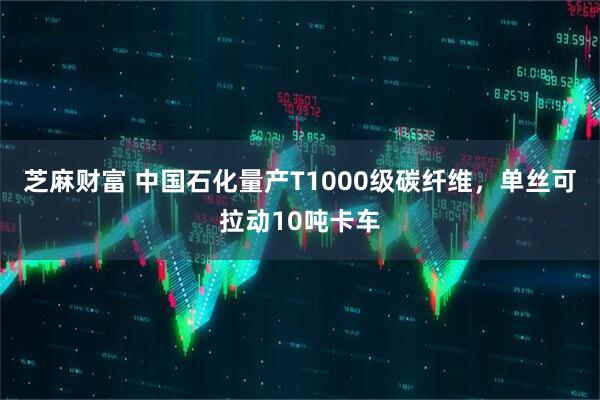 芝麻财富 中国石化量产T1000级碳纤维，单丝可拉动10吨卡车